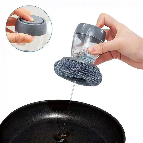 Kitchen Soap Dispensing Palm Brush (Pack of 2)